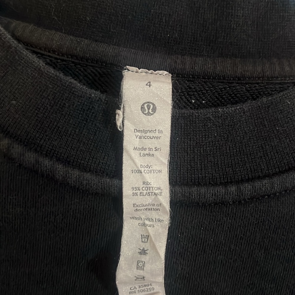 Lululemon perfectly oversized crew spell out sweatshirt 4 black logo - Picture 5 of 8